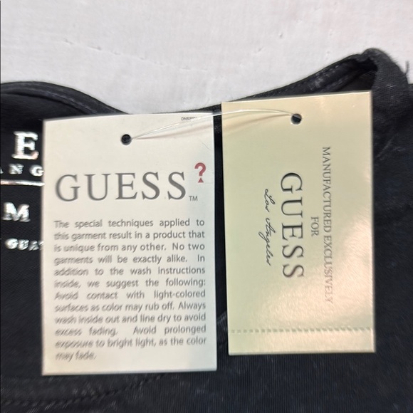 Guess Vintage 90s Stonewashed Black Graphic 3/4 Sleeve Tee Size Medium - Picture 4 of 12